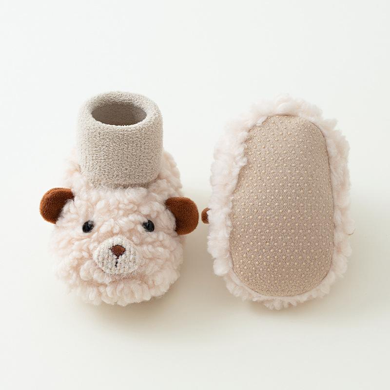 Autumn and Winter Baby Shoes Toddler Shoes Non-slip Soft Sole Shoes Socks Indoor Baby Shoes Cartoon Cotton Shoes