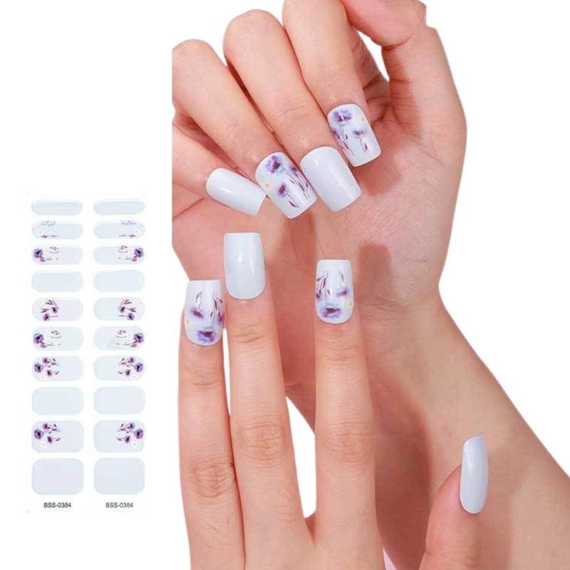 Semi Cured Gels Nails Stickers Nails Polish Strips Korean Style Gels Nails Strips Nails Art Decortions for Party