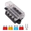 Universal 4 Ways Blade Fuse Block Box 12V 24V High Quality Fuses Box 1 In 4 Out Car Fuse Holder Box Marine Auto Fuse Connector