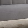 2-Seater Sofa in Velvet with Metal Legs and Shell-Shaped Backrest, 132x66x80cm, Grey