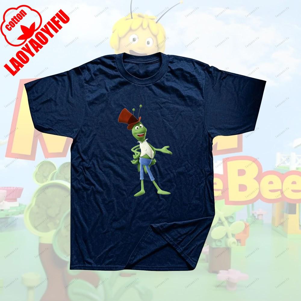 Maya The Bee Movie Cartoon Character T-shirts Maya The Bee Movie Kawaii Cartoons T Shirt Summer Breathable Camisetas