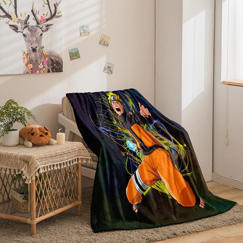 Cartoon Day Man Series Flannel Blanket 2D Printed Sofa Blanket Thickened Blanket