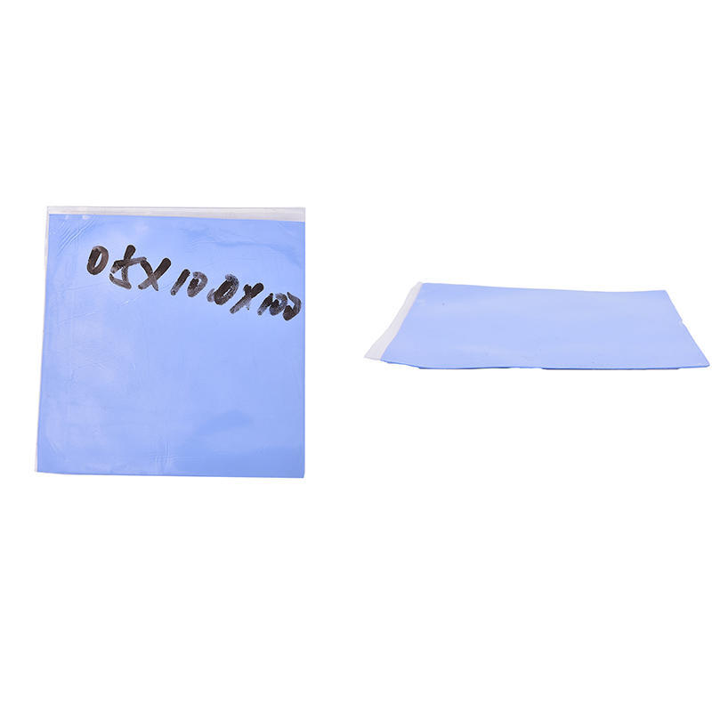 Modrý chladič GPU CPU Chlazení Teplovodivá silikonová podložka 100 mm x 100 mm x 0,5 mm