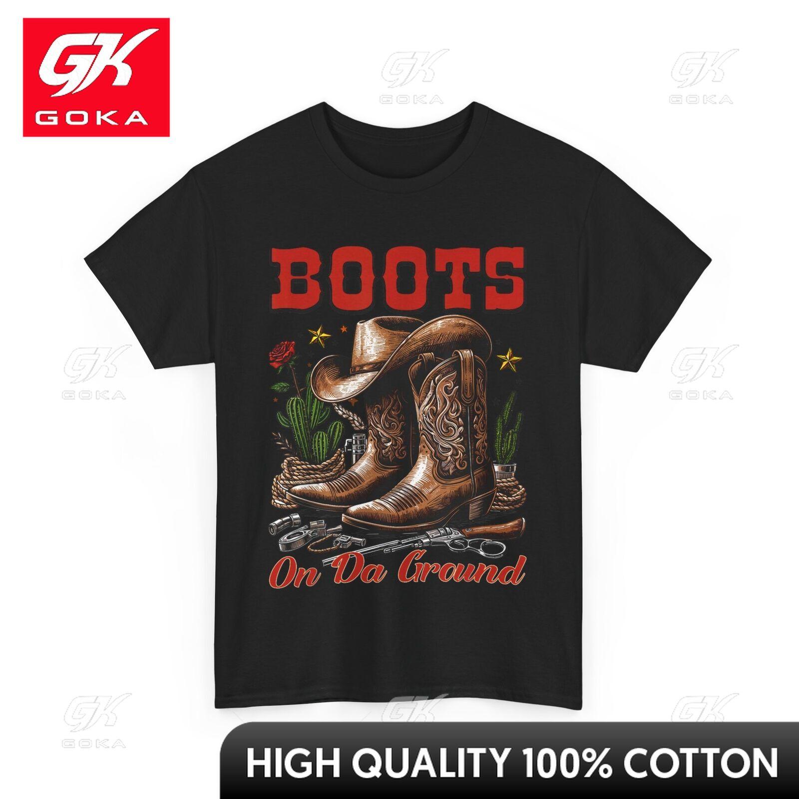 Boots on The Ground Tshirt Graphic Lightweight T Shirt Crew Neck Urban Style Adorable Breathable Cotton S