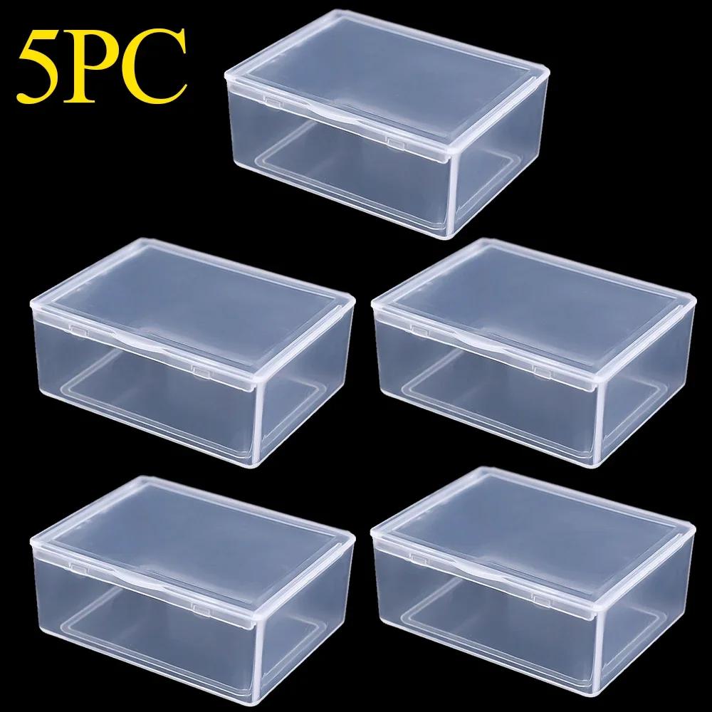 Mini Rectangle Storage Box Translucent Packing Dustproof Solid Strong Home Organizer Jewelry Ornaments Accept Case Container