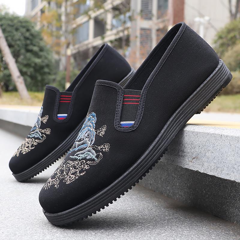 

Мужские повседневные туфли из парусины с низким верхом - стиль Old Beijing 45