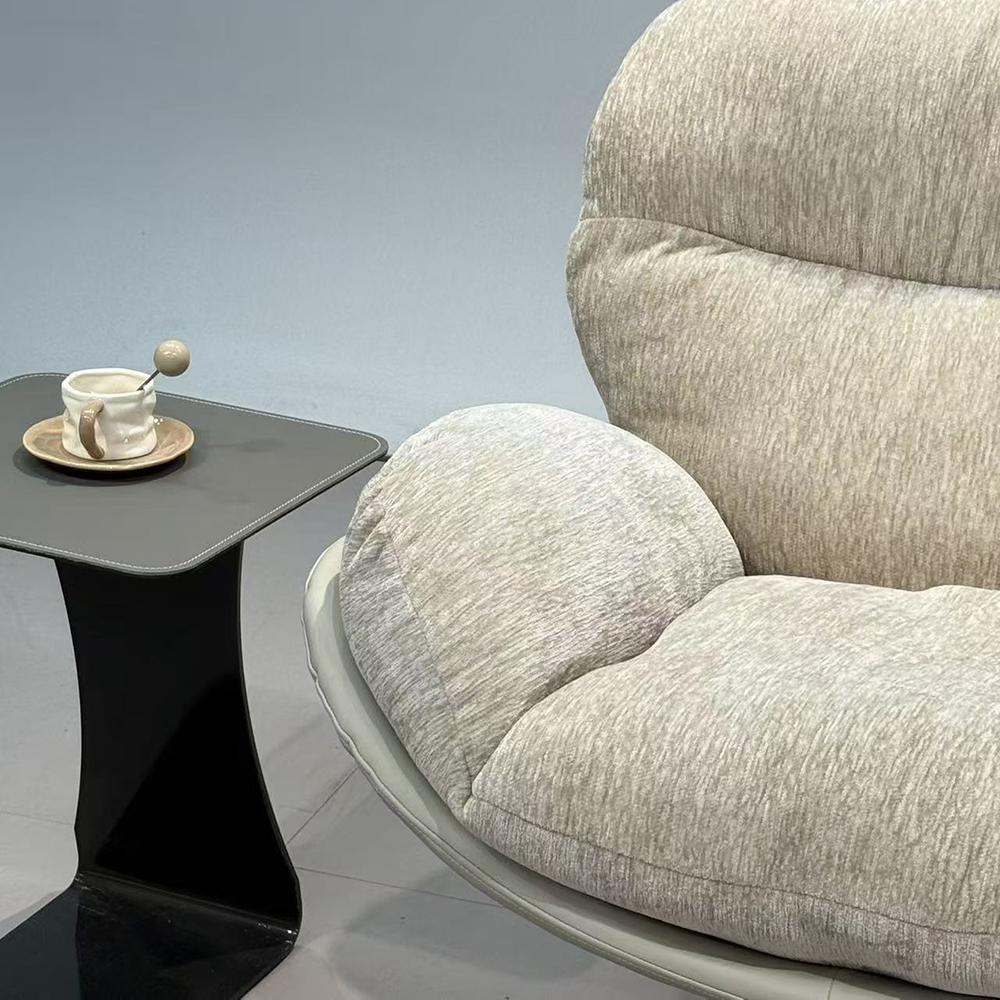 Nordic Style Luxury Lazy Single Sofa Chair Living Room Velvet Comfortable Soft Swivel Lounge Chairs