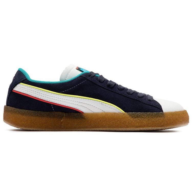 Puma Wildleder Krepp Stb Lässige Low-Top Sneaker Unisex Sneaker Schwarz Braun Weiß 388149-01