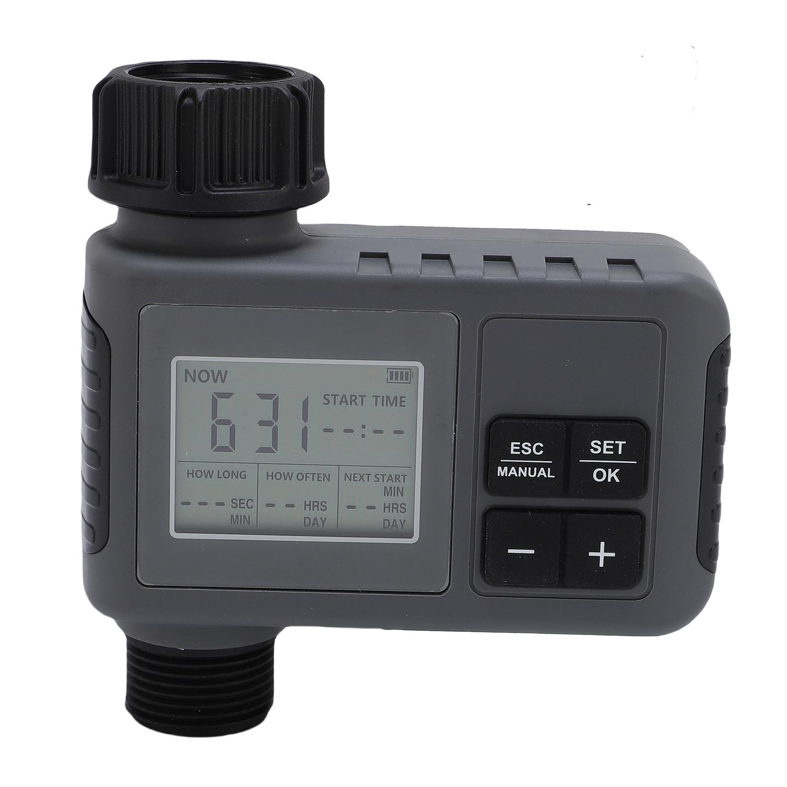 

Automatic Irrigation Timer LCD Display Timed Watering Controller for 3 4 1 2 Inch Faucet Outdoor Garden Courtyard
