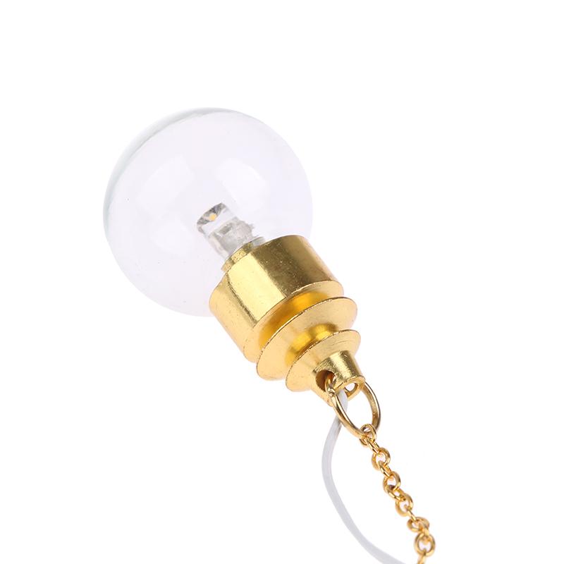 1:12 Miniaturní LED skleněné stropní svítidlo lustr nábytkové doplňky pro domeček pro panenky
