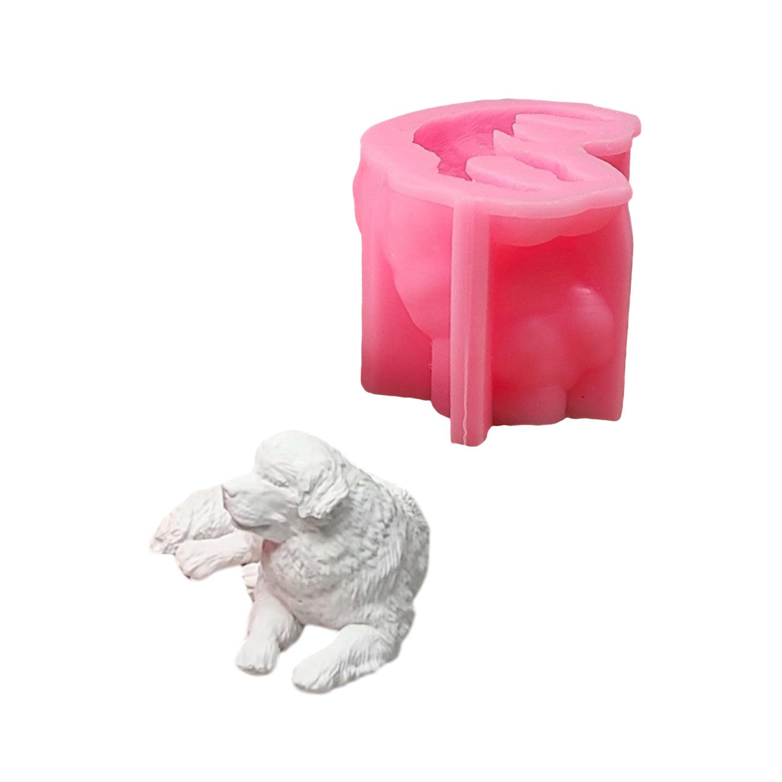 

3D Собака Животное Статуя Силиконовые Формы для Свечей Эпоксидная Смола Силиконовые Формы для Свечей Мыла Мастики Шоколада Торта для Выпечки