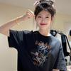Pure Cotton White Short-sleeved T-shirt Women's New Popular Summer Loose Large Size Fat Mm Catties Half-sleeved Tops and Clothes