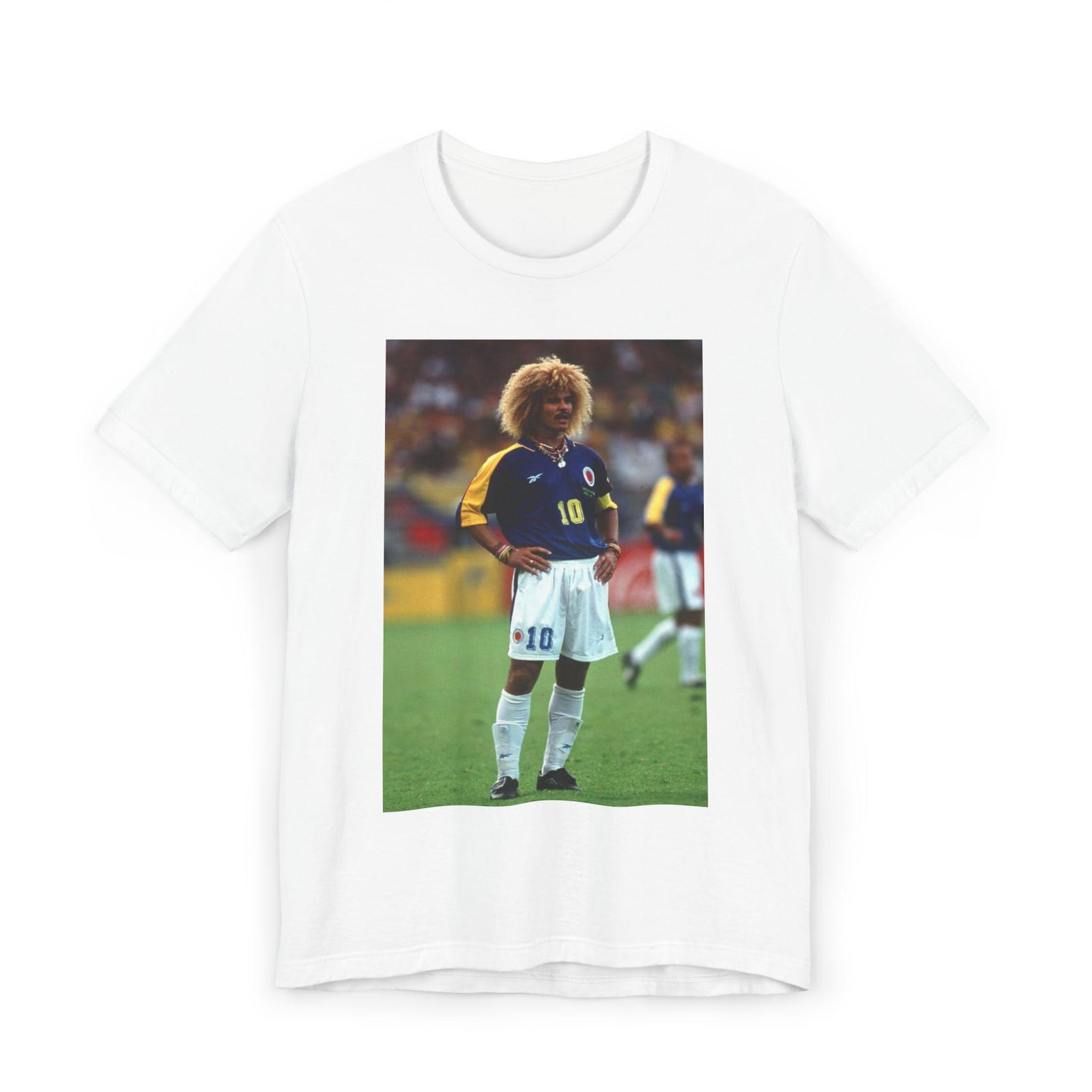 Carlos Valderrama El Pibe T-Shirt: Retro Colombian Soccer Tee XL