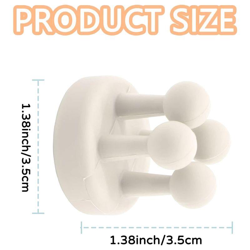 Good-Self-Adhesive Wall Mounted Hooks 4Pcs Silicone Toothbrush Holders-Multi-Function For Hanging Key Storage Ke A