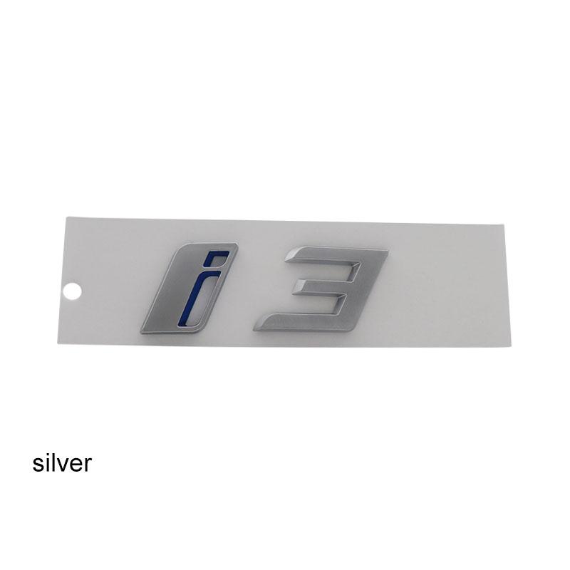 

3D Premium I3 i 3 for I3 i 3 Electric Cars Engine Hood Fender trunk Tail Rear Decal Emblem Badge Sticker small-silver