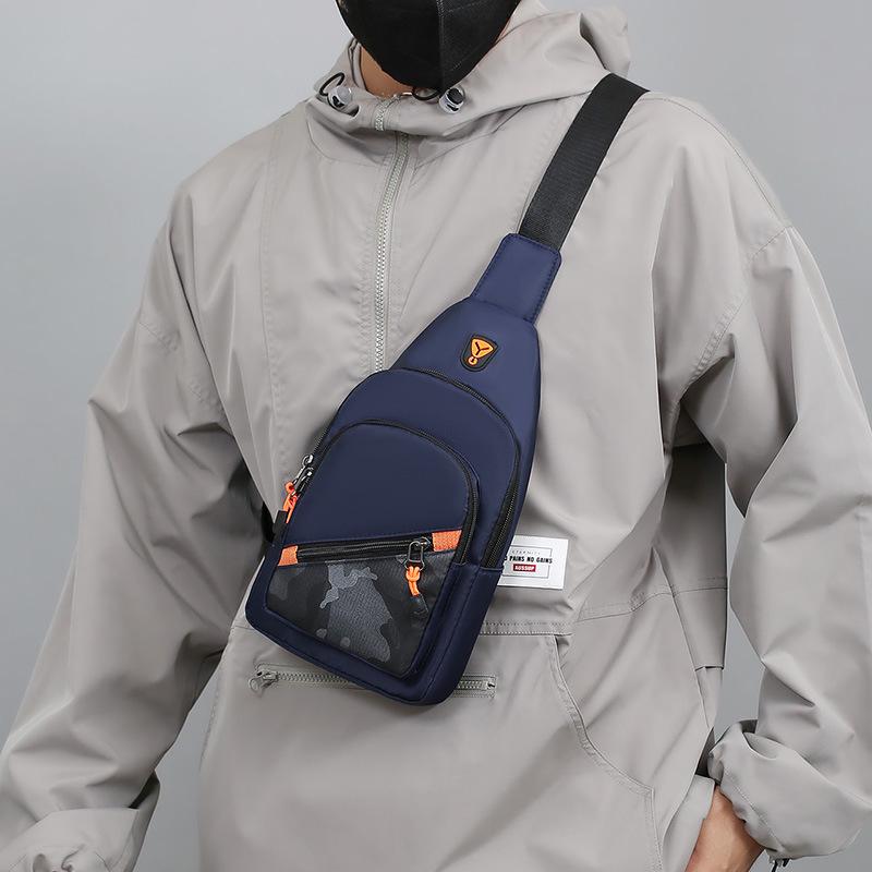 Men's Multifunctional Crossbody Travel Bag with Headphone Holder