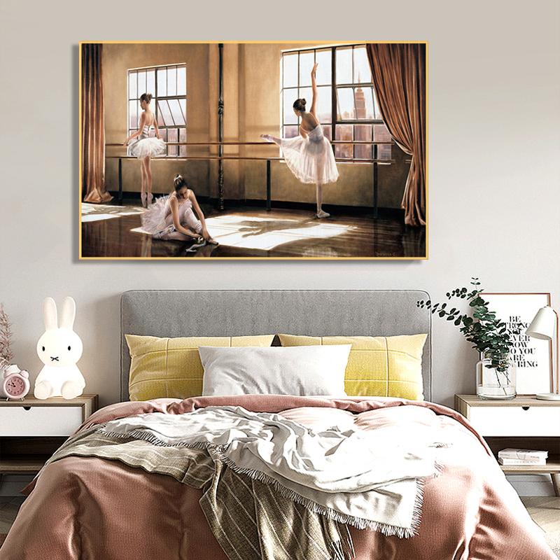 Ballerina Oil Canvas Painting Posters and Prints Vintage Ballet Dancing Girls Art Wall Picture for Living Room Cuadros Decor