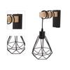 Plug in Wire Cage Wall Sconce Industrial Rustic E27 E26 Bulb Base Hanging Wall Mount Lamp