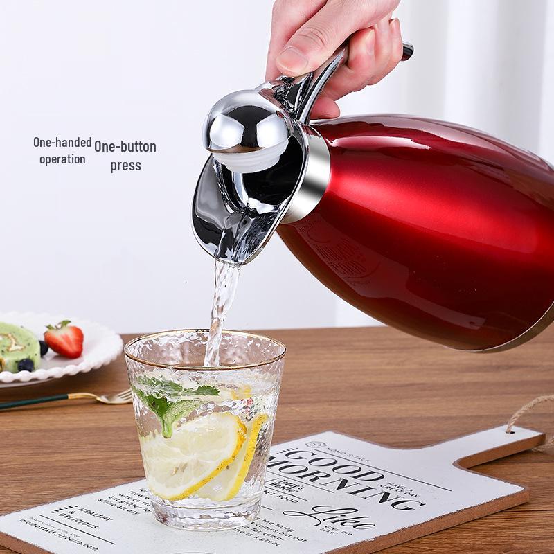 2L European Style Double Layer 304 Stainless Steel Insulated Hot & Cold Water Coffee Kettle