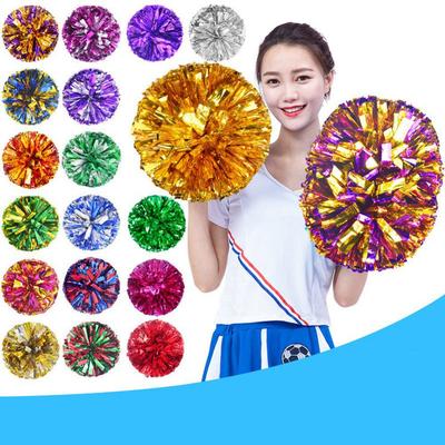 2 adet solmaz metalik amigo Pom Pom amigo ponponlar tezahürat Pom Majorettes el çiçek aerobik topları spor