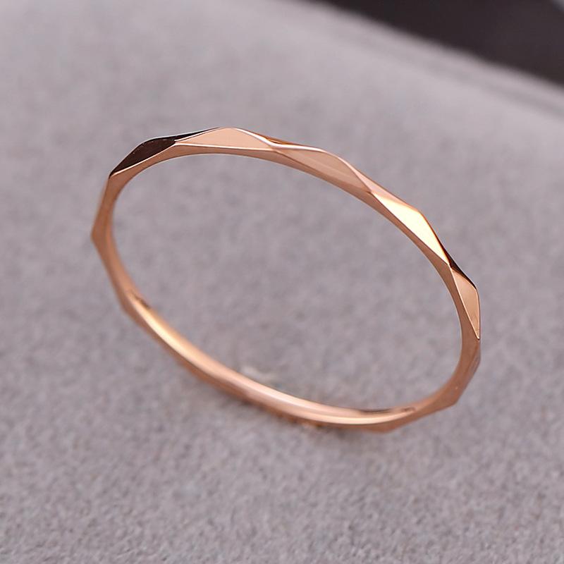 Titanium Steel Ring Hypoallergenic Simple Polished 18k Stainless Steel Pinky Ring Fashion Jewelry
