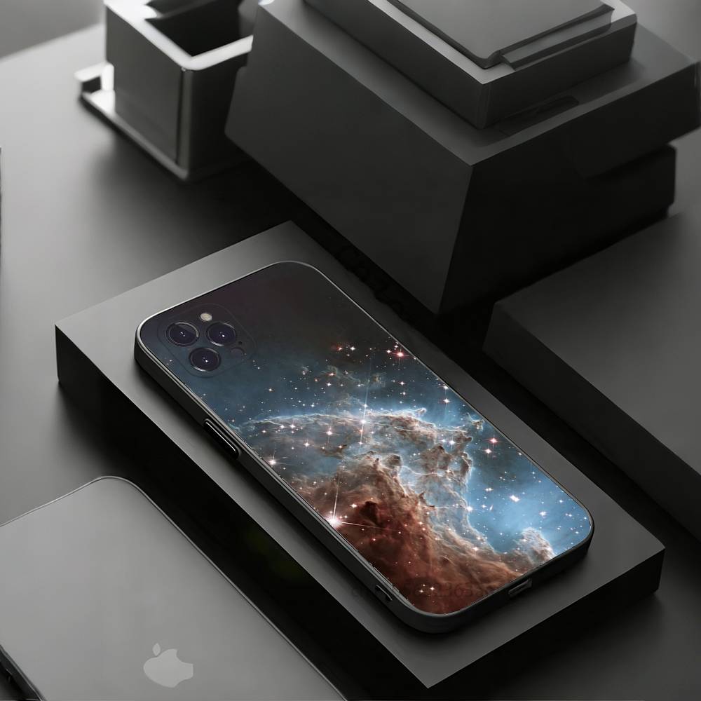 Erdsterne Weltraum Handyhülle Für iPhone 17 16 15 14 13 12 11 Pro Xs Max Mini Plus Rutschfest Stoßfest Hart