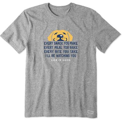 Life Is Good. Mens Crusher Tee I'll Be Watching You, Darkest Blue