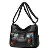 Middle-Aged Women's Large Capacity Bag Soft Leather Shoulder Crossbody Bag for Mom