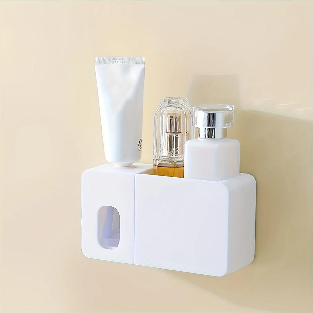 1pc-Upgrade Your Bathroom with This Automatic Toothpaste Dispenser and Wall Mounted Bracket!