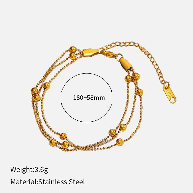 

Titanium Steel Bracelet For Women Luxury Versatile 18K Gold Stainless Steel Jewelry Real Gold Plated Bracelet 1