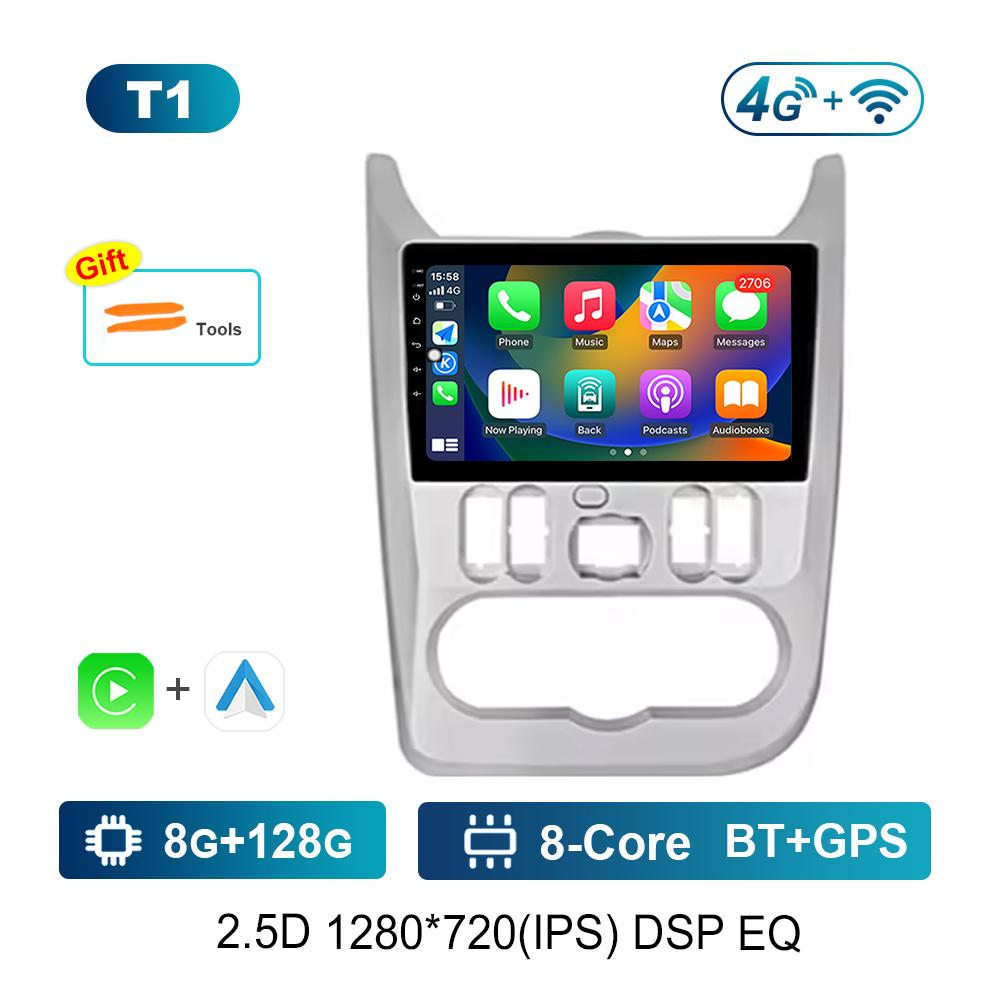 Car Radio Multimedia player for Renault Logan 1 Sandero 2009 - 2015 Android OS Wireless Carplay WiFi Head Unit GPS Navigation