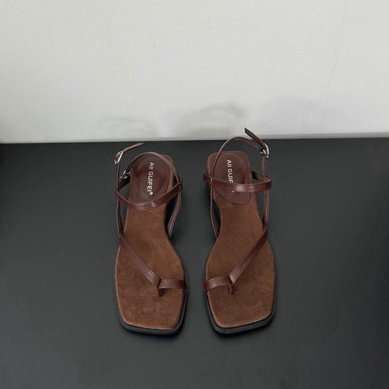 Fashion SUOJIALUN 2025 New Brand Women Sandal Shoes Fashion Gladiator Shoes Narrow Band Ladies Elegant Outdoor Dress Slides Shoes