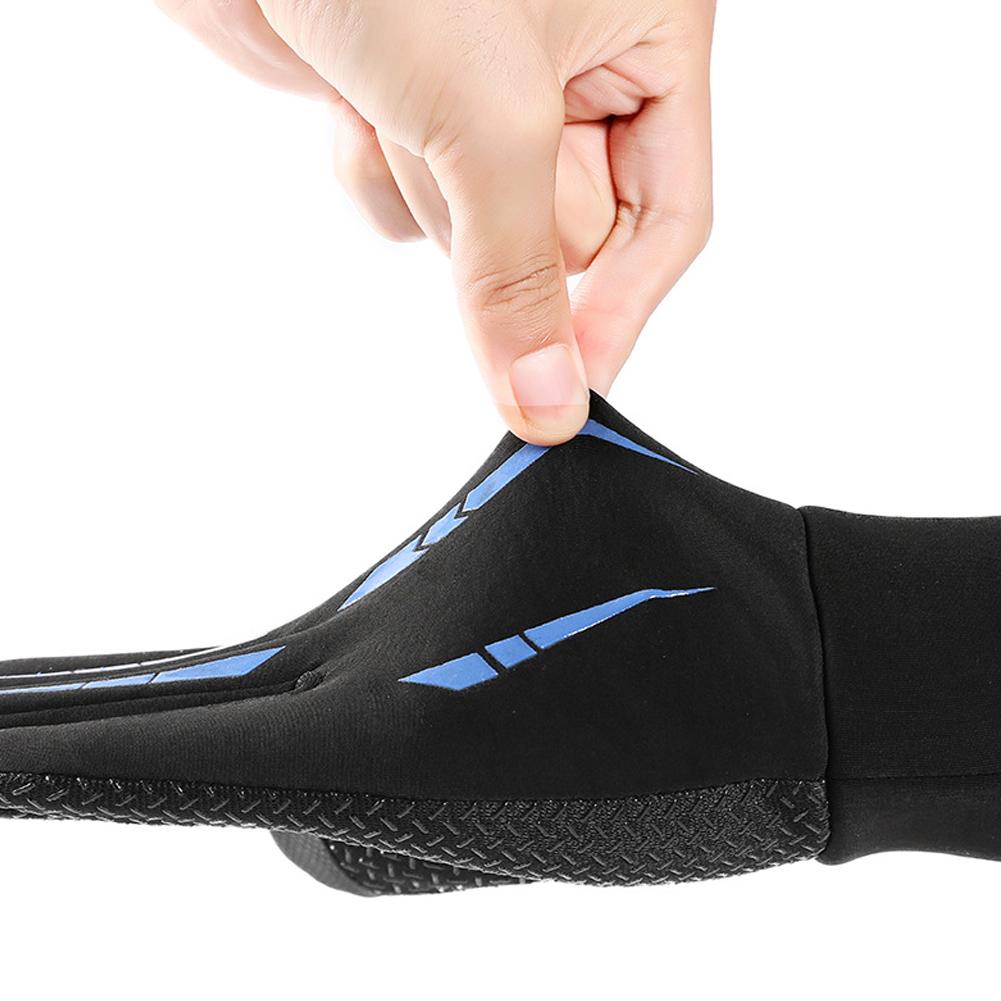 Winter Men's Cycling Gloves Plush Warm Windproof Touch Screen Non-slip Running Fitness Cycling Sports Warm Gloves