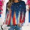 Womens Plus Size Crew Neck Sweatshirt Soft Loose Long Sleeve Casual Leisure Street Daily Pullover