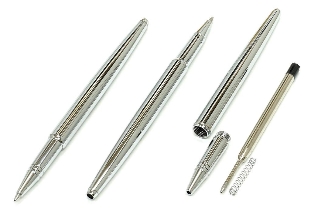 2 Set Pack Japanese Processed Turkey Feather Brass Disc Pen Brasda Cap Pen Stand White Feather + Q-S1P2WT-2-W