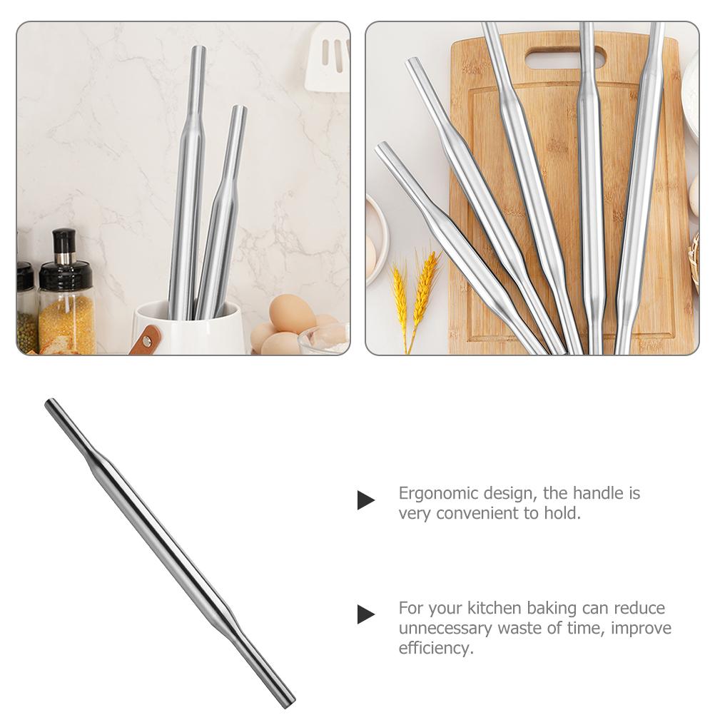 304 Stainless Steel Seamless Rolling Pin Rollers Pins for Baking Dough Pizza Dumpling Kitchen Gadget