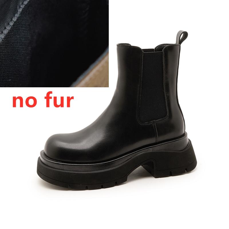

Fashion AIYUQI 2025 New Women s Chelsea Boots Thick-soled, round-toed Women Smokestack Boots Large, comfortable female booties 35