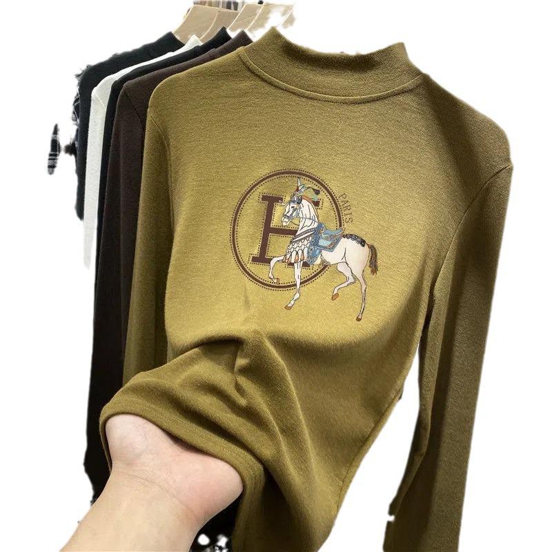 Dámské oboustranně broušené tričko s rolákem a dlouhým rukávem na podzim/zimu