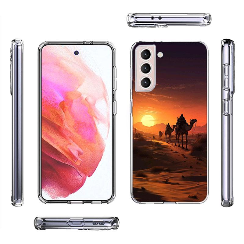 Desert Camel Caravan Grazing Phone Case For Samsung A16 A26 A36 A56 A17 A15 A25 A35 A55 A14 A24 A34 A54 A04S A05S Galaxy Note 20