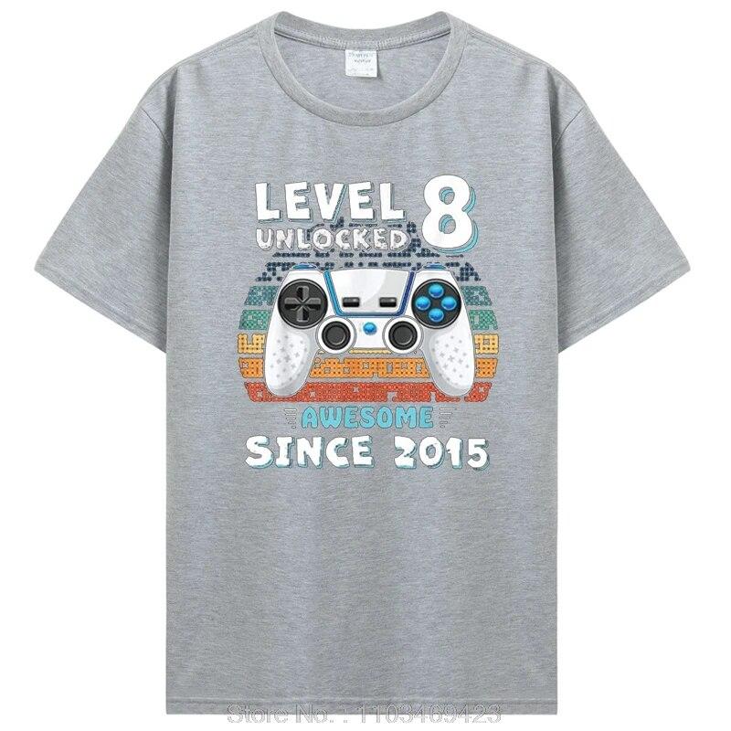 Nivelul 8 Deblocat Minunat Din 2015 Tricou pentru a Opta Zi de Naștere Fiu Băiat Amuzant Gamer Al 8-lea 8 Ani Tricou de Ziua de Naștere Topuri Cadou Îmbrăcăminte