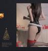 Stunning Low-Cut Christmas Lingerie Bodysuit Role Play Set