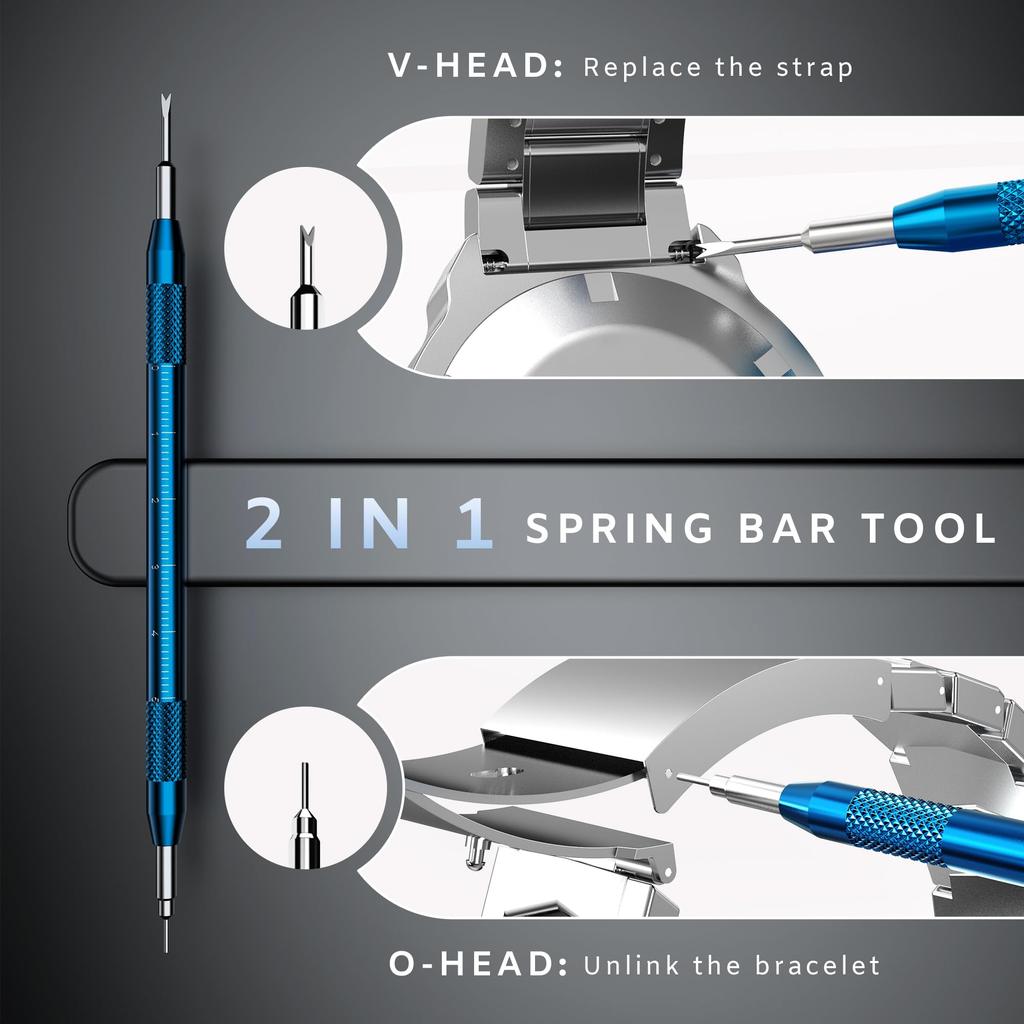JOREST Часы Ремонт часов Регулировка и замена ремешка Замена батарейки часов Инструмент для снятия задней крышки часов Руководство по пружинному стержню