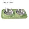 Non-Slip Mat Pet Bowls Stainless Steel Pet Feeder Basin Creative Dog Cat Food Bowl  Water Dish