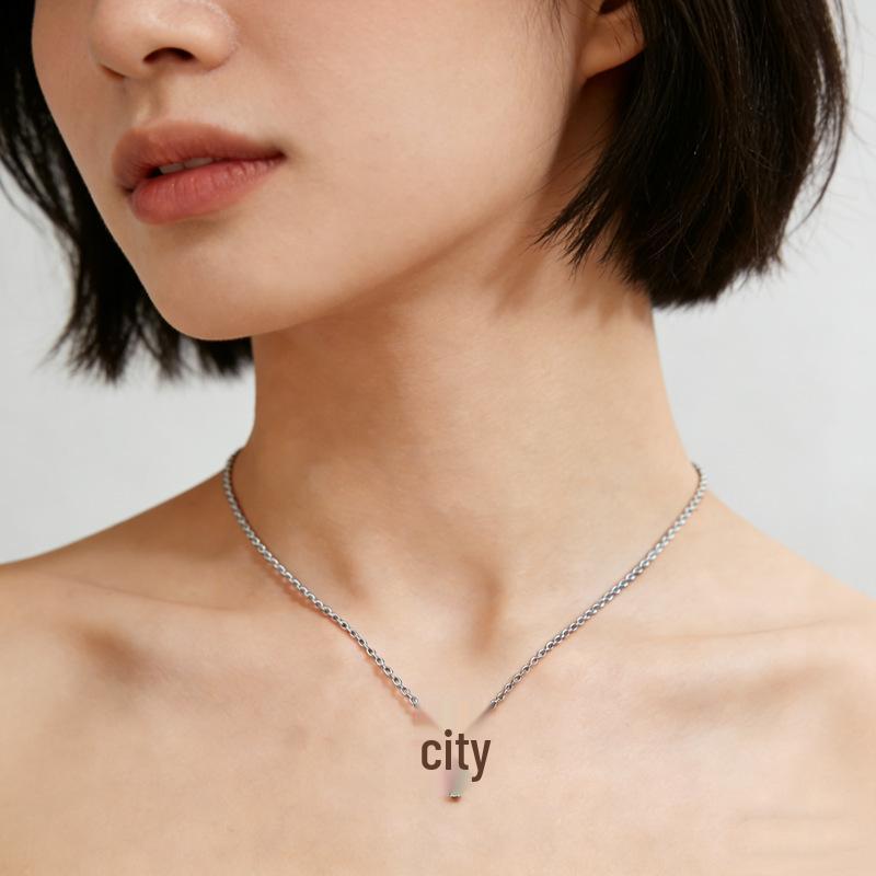 Sterling Silver Fireworks Coconut Tree Enamel Pendant Necklace for Women – Luxurious Clavicle Chain Fashion.