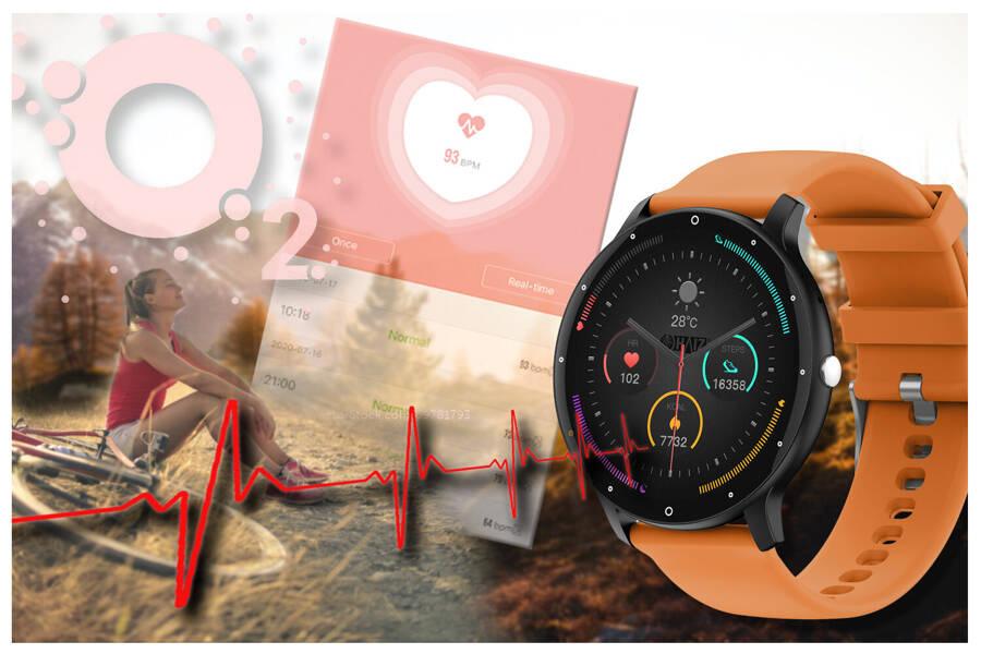 Smartwatch Unisex Gravity Gt1-2 Pro - Rozmowy Bluetooth, Dodatkowy Pasek (Sg027B)