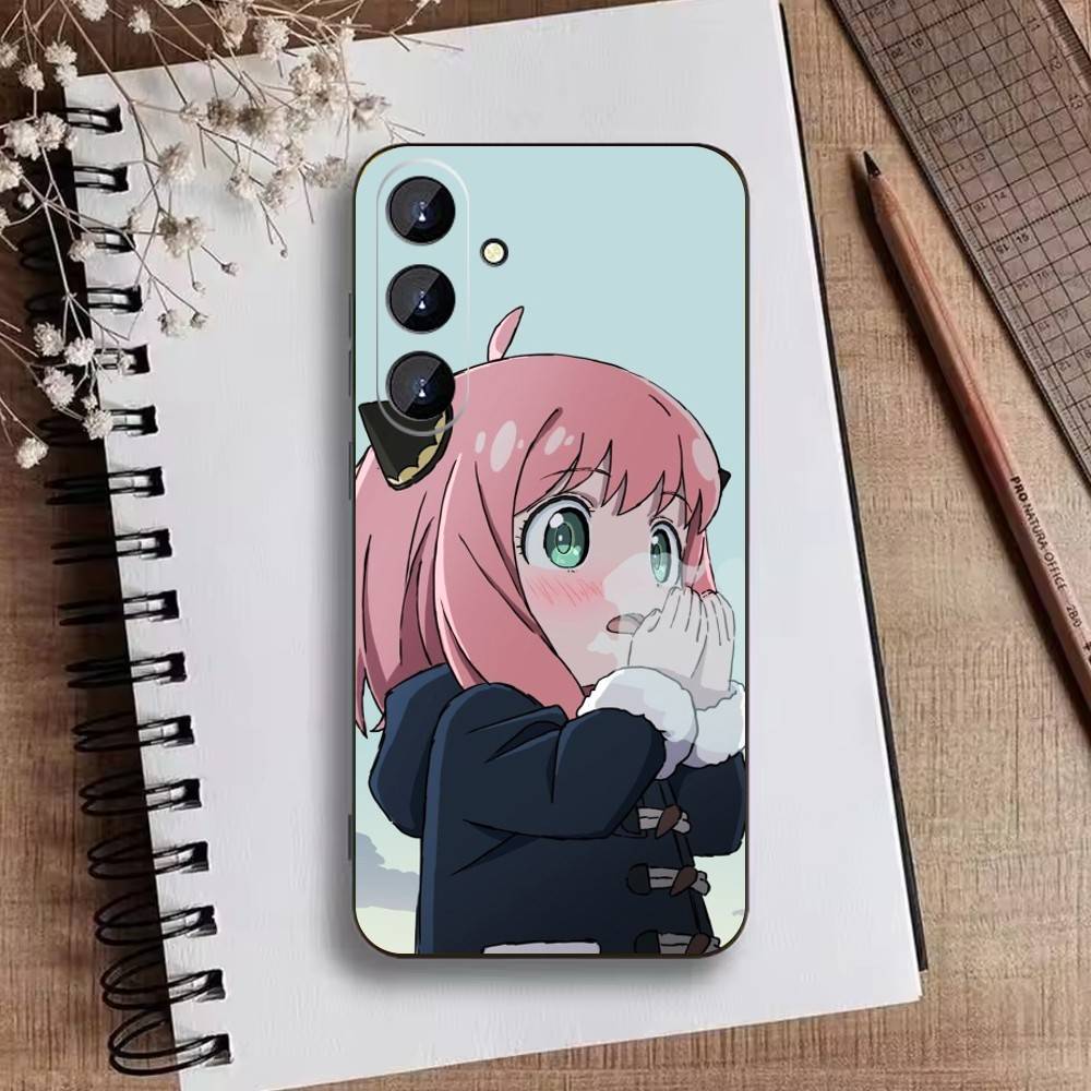 W-Spy X F-Family Anime Phone Case For Samsung Galaxy A73,A21s,A22,A31,A52,A53,A71,A41Soft Black Shell