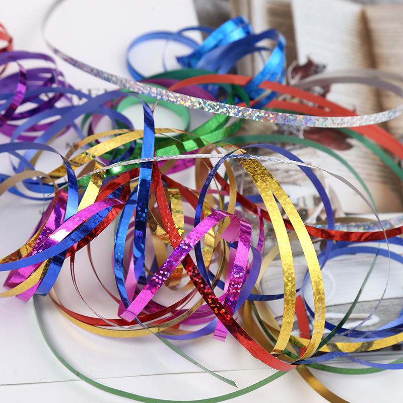 100-Yard Multicolor Laser Ribbon for Balloon Tying and Gift Wrapping