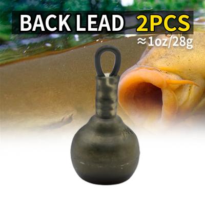 2pcs Carp Fishing Back Lead 28g Push Clip To Lock Main Line For Barbel Pike Backleads Pesca Iscas Tackle Accessorie