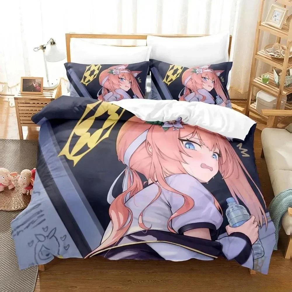 3D Print   NEKOPARA OVA Bedding Set Printed Bed Set With Pillowcase Bed Duvet Cover Soft Queen King Size Bedclothes Home
