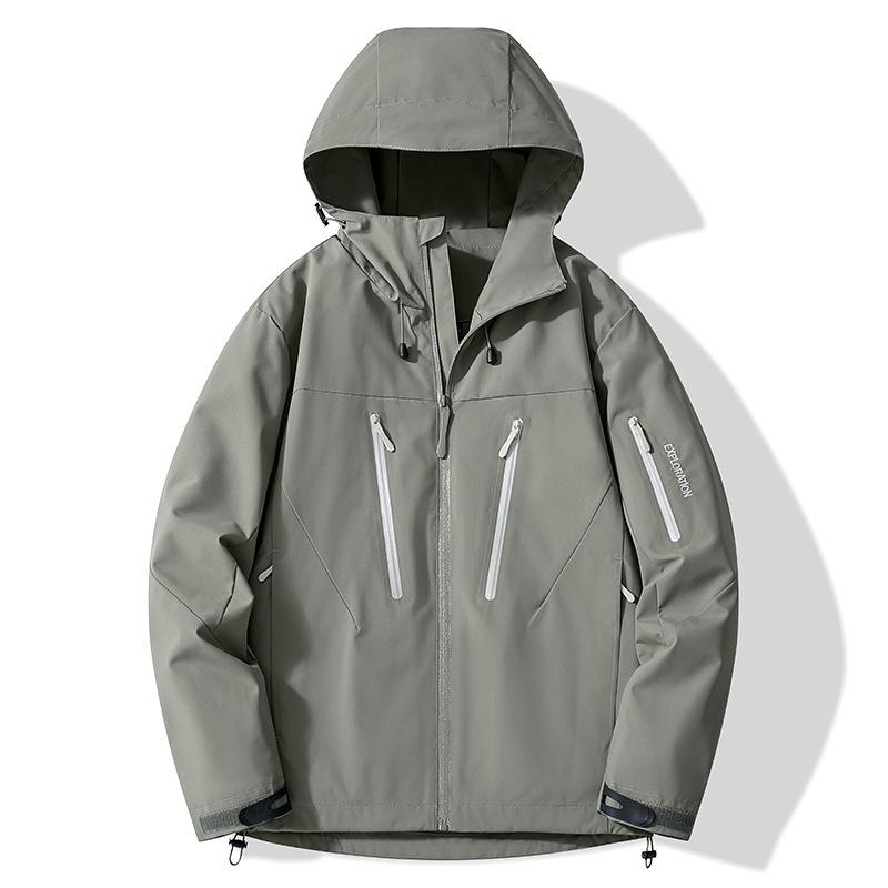 Spring and Autumn Couple Waterproof Jacket, Men's Hooded Jacket, Men's Thin Jacket, Men's Hooded Jacket